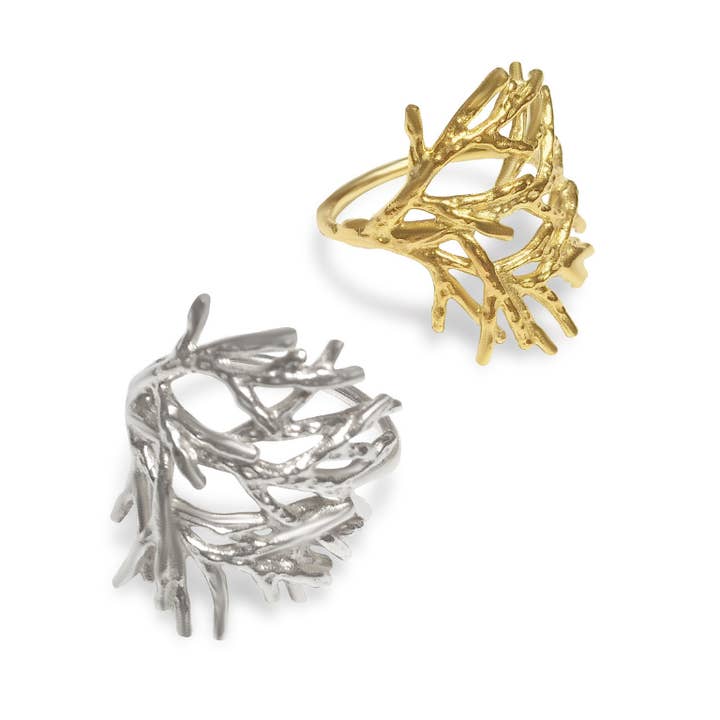 Bague Thuya dorée pour la vente par Anaïs BEARD