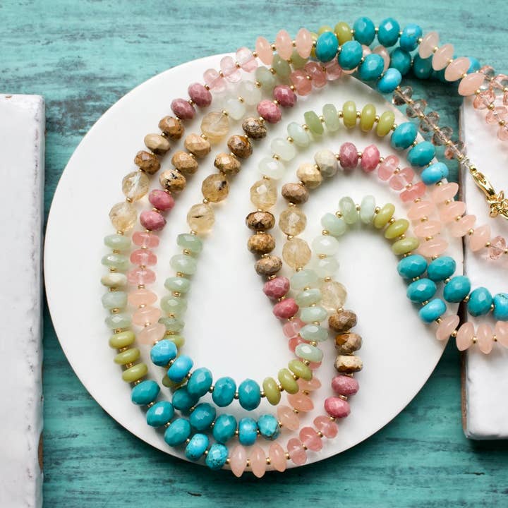 a.v. max - Wholesale Beaded/Pearl Necklace - Gemma Medium Rondelle Necklace