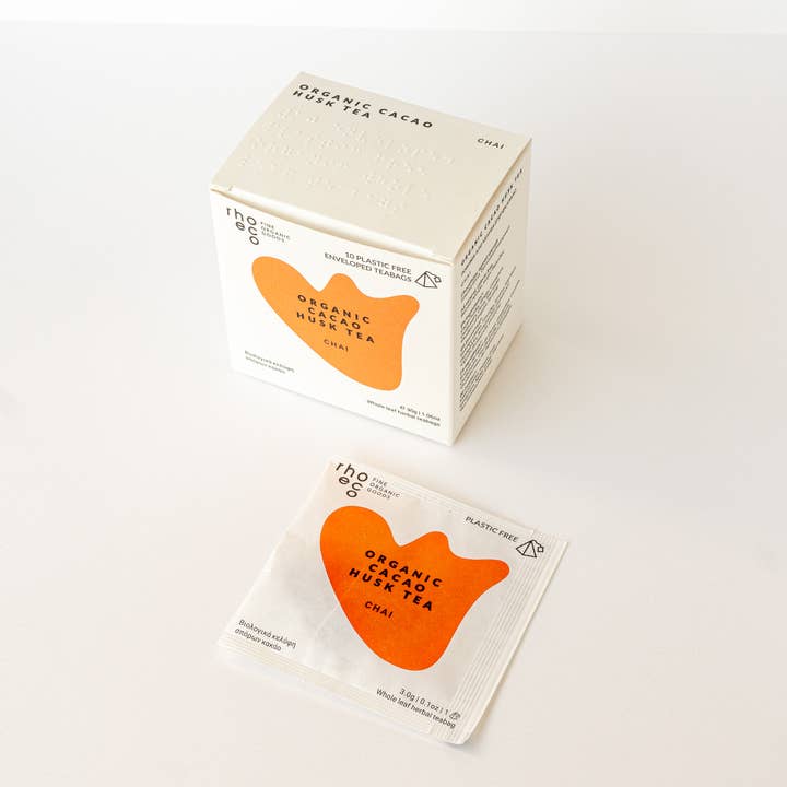 rhoeco - fine organic goods - Venta al por mayor Bolsitas de té - Té de Cáscara de Cacao Bio - Bolsitas Piramidales Compostables2