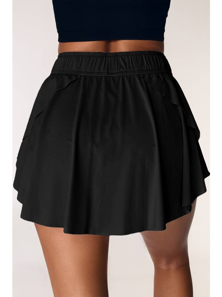 LA Society - Wholesale Skort - Women's - Drawstring High Waist Lined Tennis Skorts
