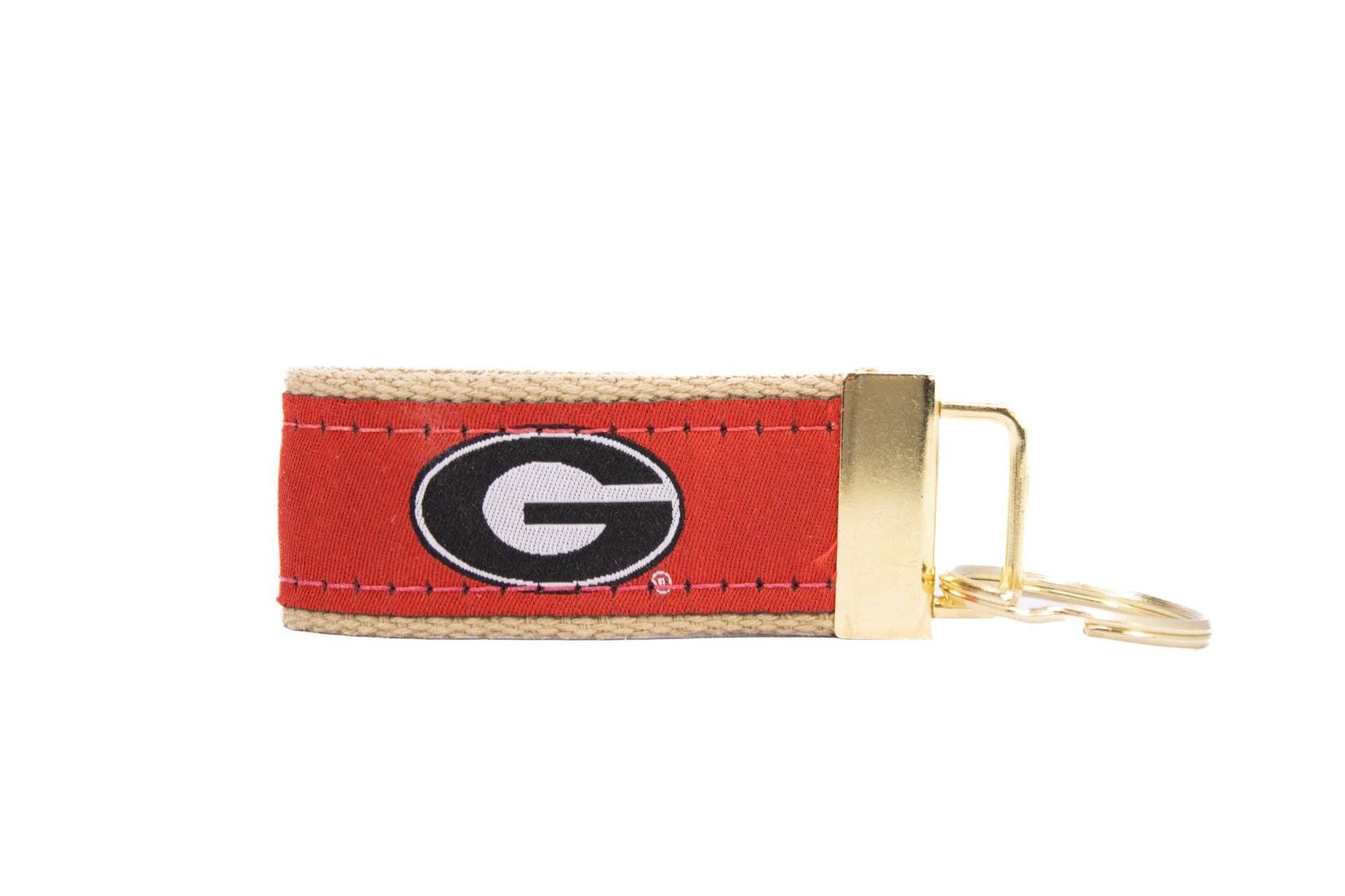 Zep-Pro - Wholesale Keychain - Unisex - Georgia Bulldogs Collegiate Woven Ribbon Key Chain. University of Gerogia Key Fob. UGA Dawgs Gift. Brass Clasp and O-Ring.0