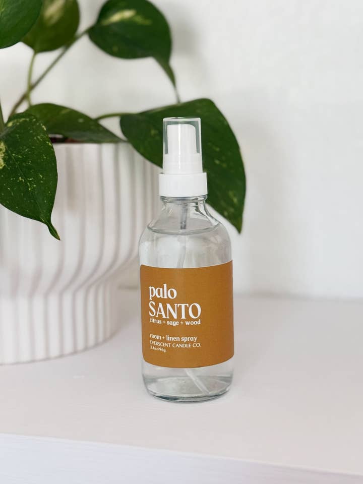 Palo Santo Room & Linen Spray/ Earthy Sage Room Spray for wholesale by Everscent Candle Co.
