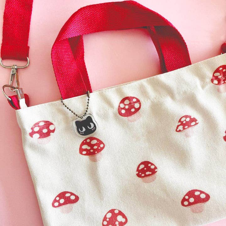 Jessthechen - Wholesale Tote Bag - Women's - Print Canvas Mini Tote | Red Mushroom8