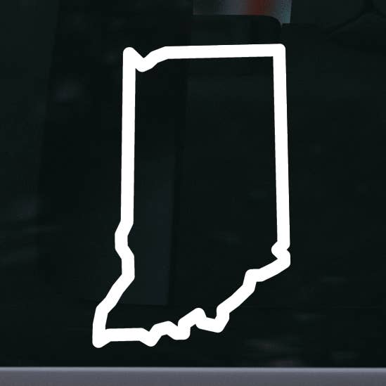 Calcomanía Indiana Outline para coche y portátil para venta al por mayor de AO Designs LLC