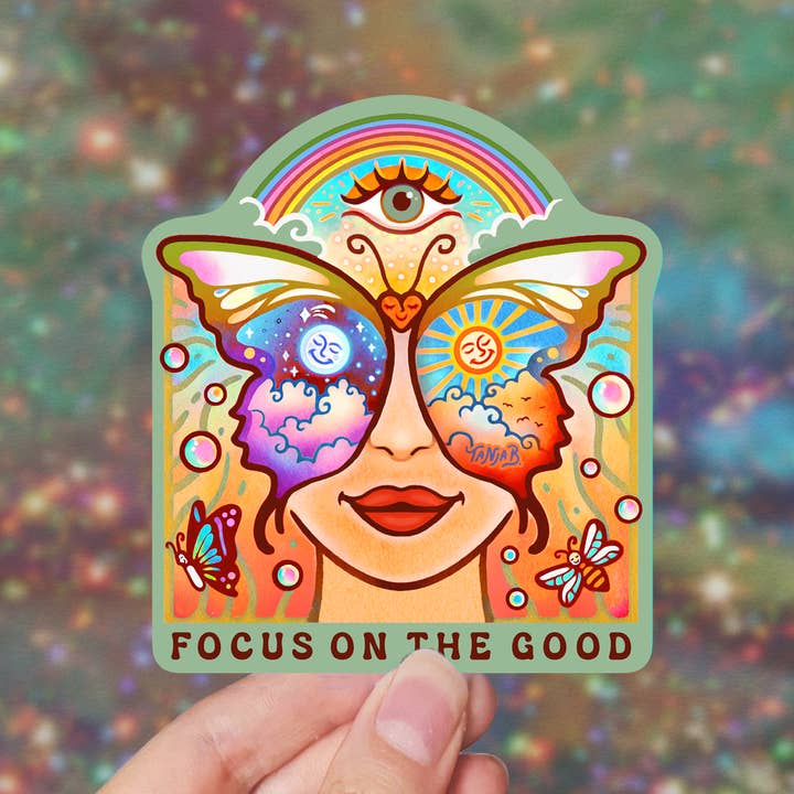 SeeknRevel - Wholesale Sticker - Focus on the good - Sticker1