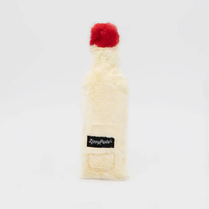 Playful Tail - Wholesale Pet Plush Toy - Dog - ZippyPaws Holiday Happy Hour Crusherz Elf Nog Water Bottle Stuffed Dog Toy