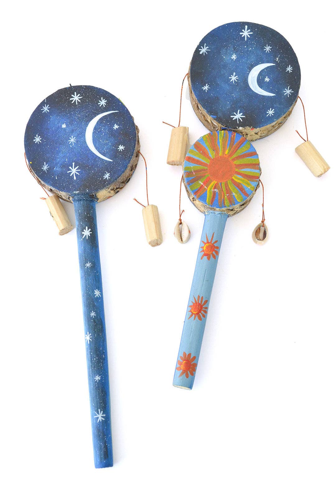 African Modern - Wholesale Musical Toy - Kids & Baby - Single Sun and Moon Design Spin Drum2