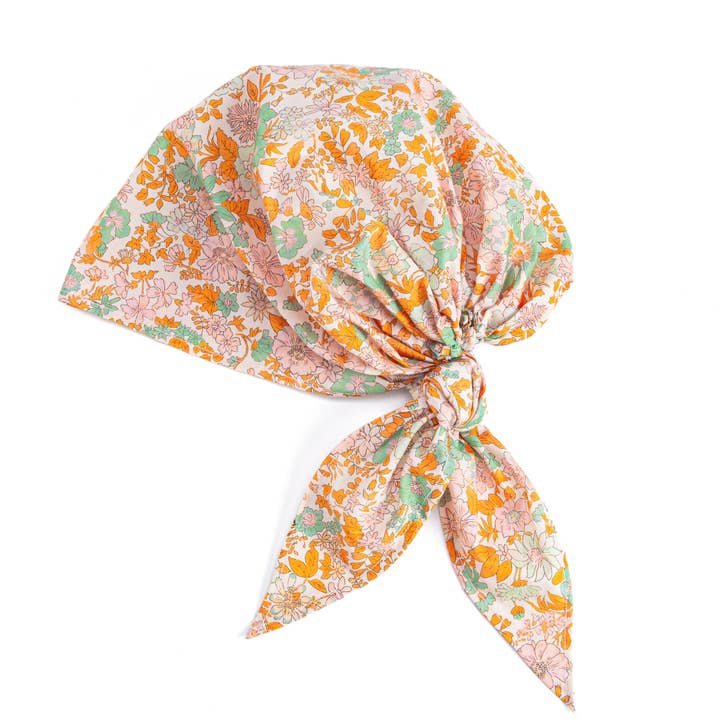 Pre-Tied Hair Bandana Scarf for Girls 3-8, Vintage Floral for wholesale by Peppercorn Kids