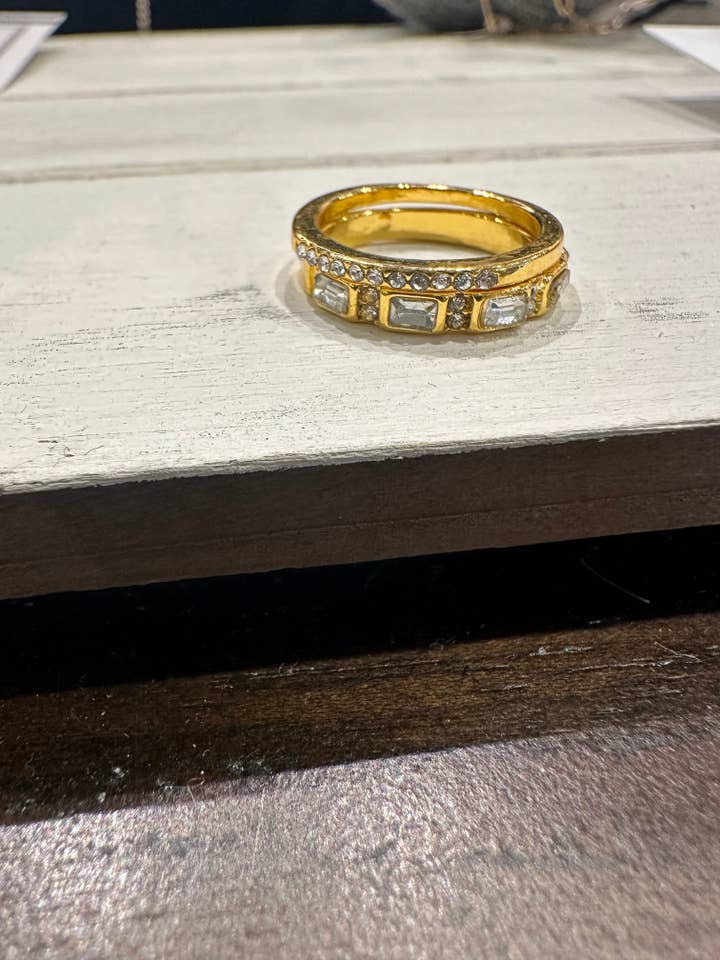 Bague à double strass pour la vente par Nette Road Wholesale
