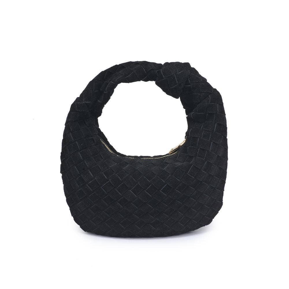 Moda Luxe - Vendita all'ingrosso Pochette - Donna - Pochette autunnale in vera pelle scamosciata intrecciata6