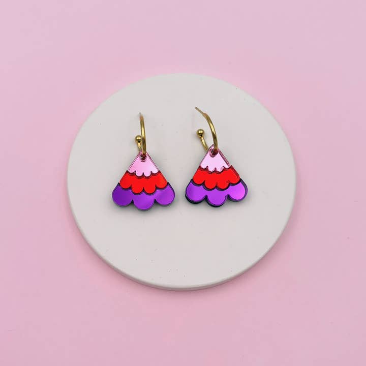 Studio Annette – Großhandel Ohrhänger – Spiegel Creolen Ohrringe Blumen2