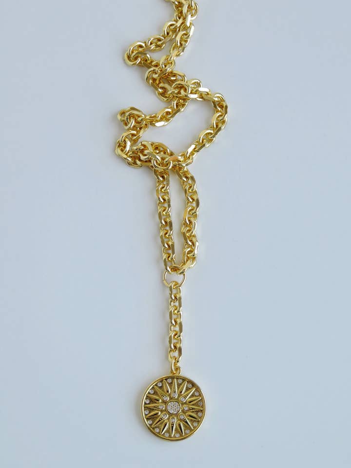 Diamond Sun Burst - Valencia Extension Necklace for wholesale by Boutique Suarez Co.