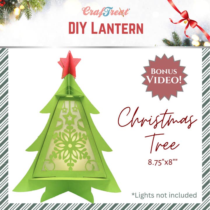 CrafTreat - Wholesale DIY craft kit - Craftreat DIY Paper Lanterns - Christmas Tree