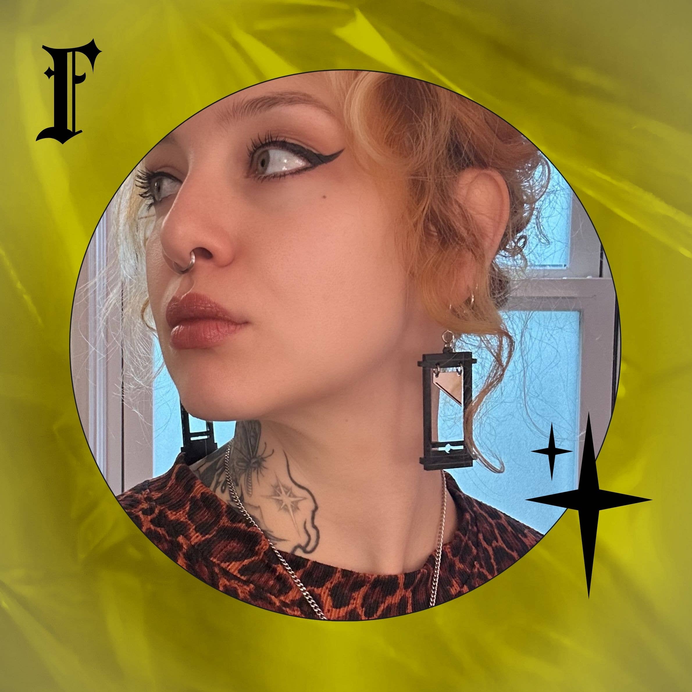 Foolish Fetish - Wholesale Dangle Earrings - Mini Guillotine Earrings : Multiple Colors3