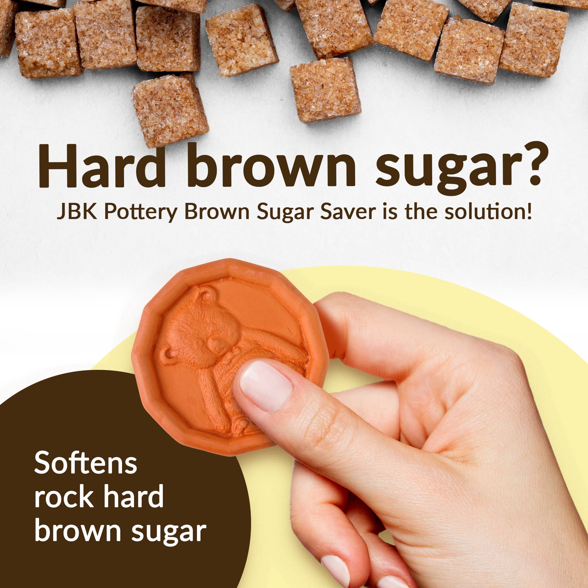 JBK Pottery - Wholesale Kitchen Tool/Gadget - Brown Sugar Saver - Bear Design12