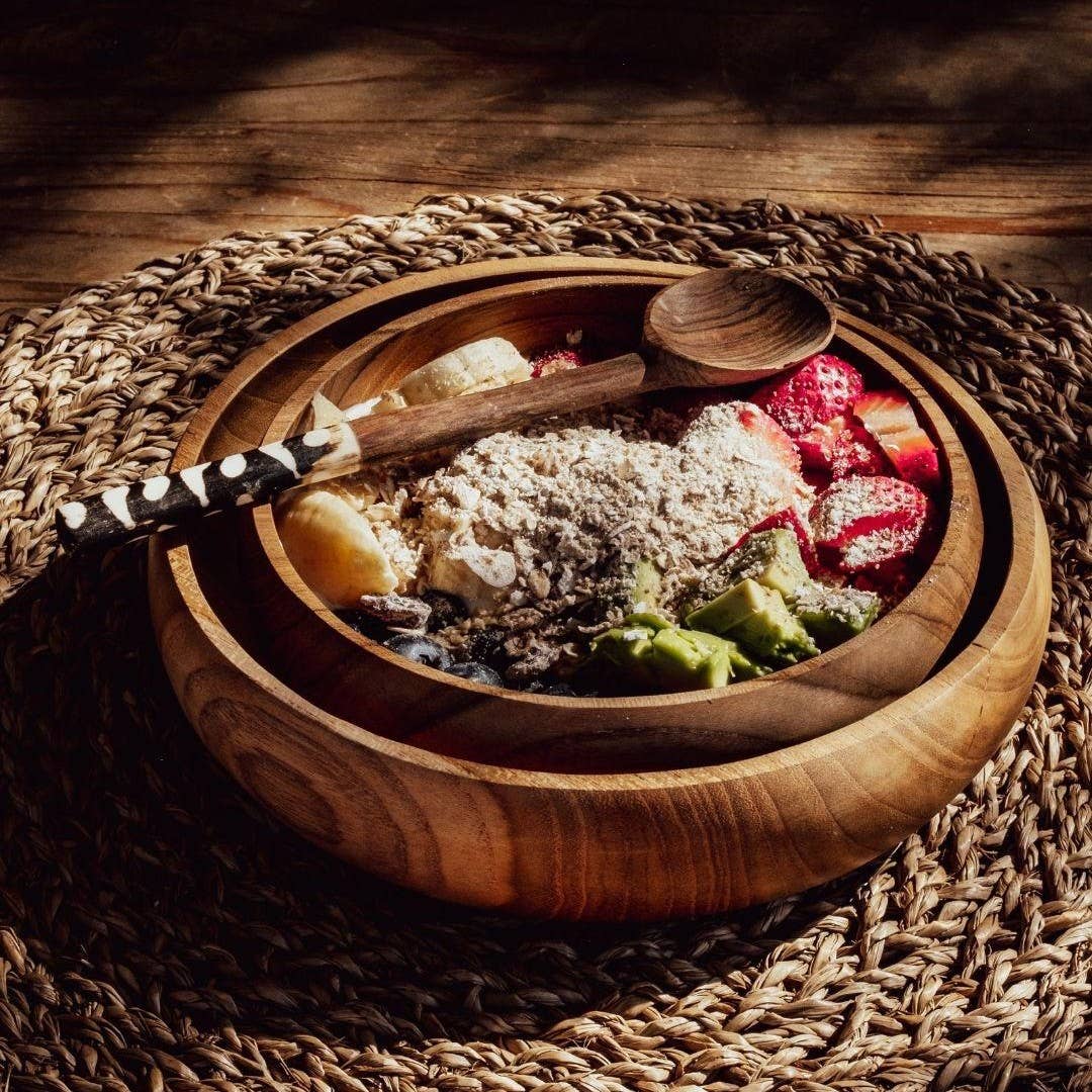 ByBazz - Wholesale Dienblad - Schaal Teak; Set van 5 Stuks1