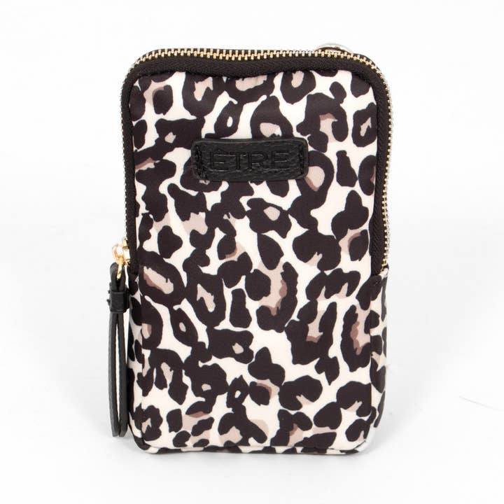 Sac Téléphone Ivy - Imprimé Léopard Crème, Nylon/PU pour la vente par ÊTRE