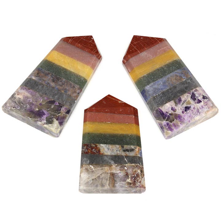 QTY 1 - 7 Stone Flat Point from India / 2.5" avg for wholesale by Crystal River Gems LLC