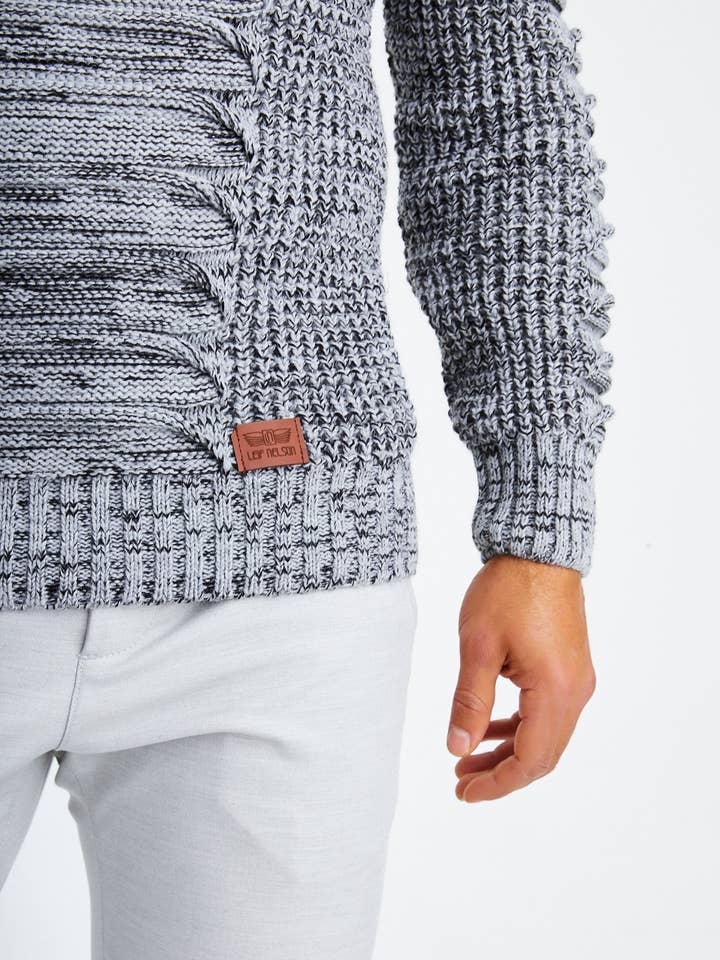 Leif Nelson GmbH - Wholesale Knit Sweater - Men's - Men's Knit Sweater Chunky Knit Shawl Collar LN-557510