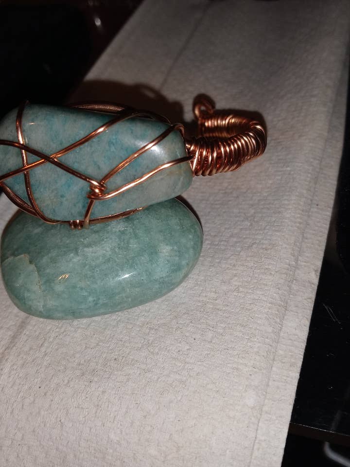 Amazonite Cuff for wholesale by Twisted Rose Metal