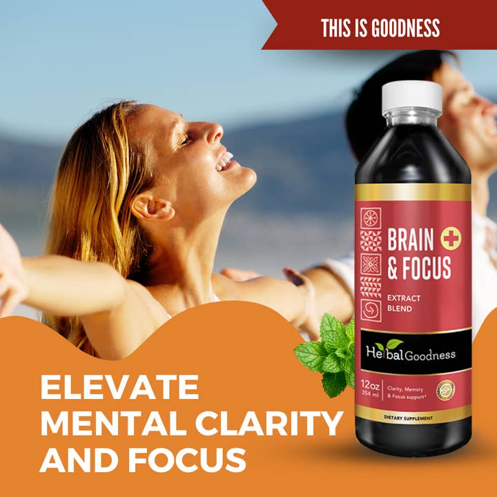 Herbal Goodness - Wholesale Oral supplement/vitamin - Brain and Focus 12oz - Nootropic Brain Health Supplement7