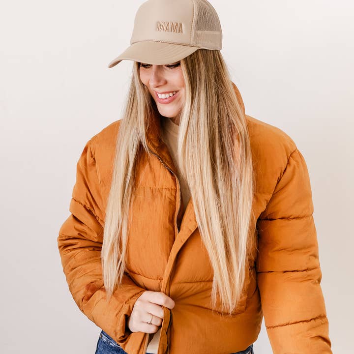 Little Mama Shirt Shop - Wholesale Trucker Hat - Women's - TONE ON TONE - MAMA TRUCKER HAT