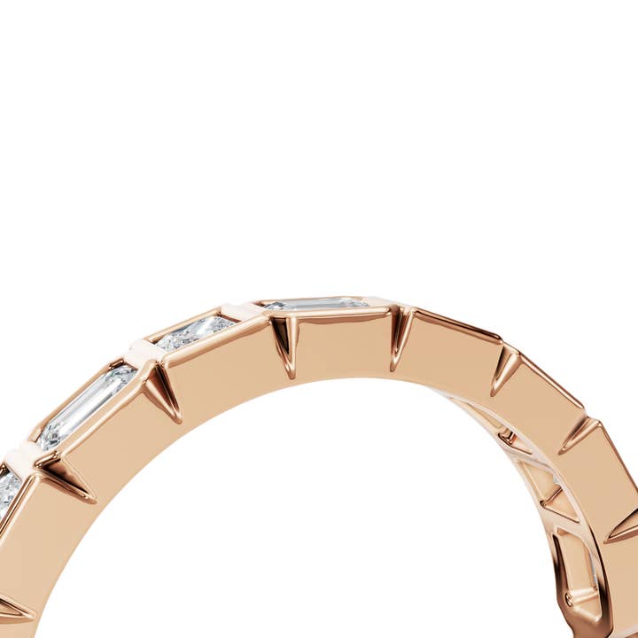 PureYou Jewelry - Wholesale Multi-Stone Ring - 14k Gold .60 Carat Lab Grown Diamond Half Eternity Band Ring14