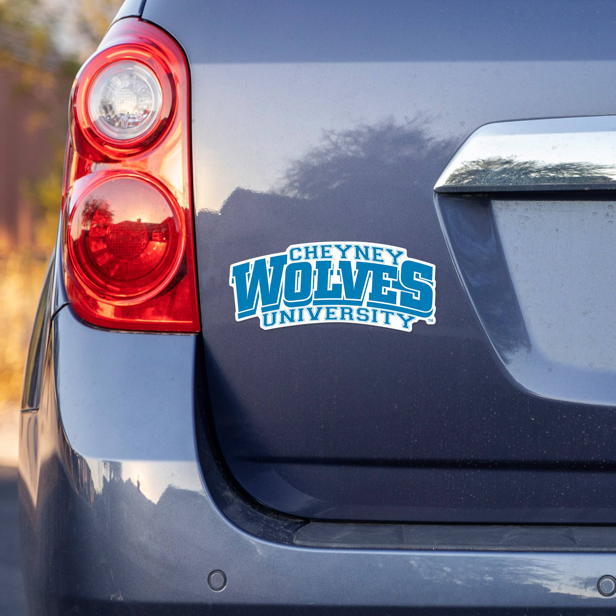 Rico Industries - Vente Breloque décorative pour voiture – unisexe - NCAA Cheyney Wolves Autocollant Découpé Moyen1