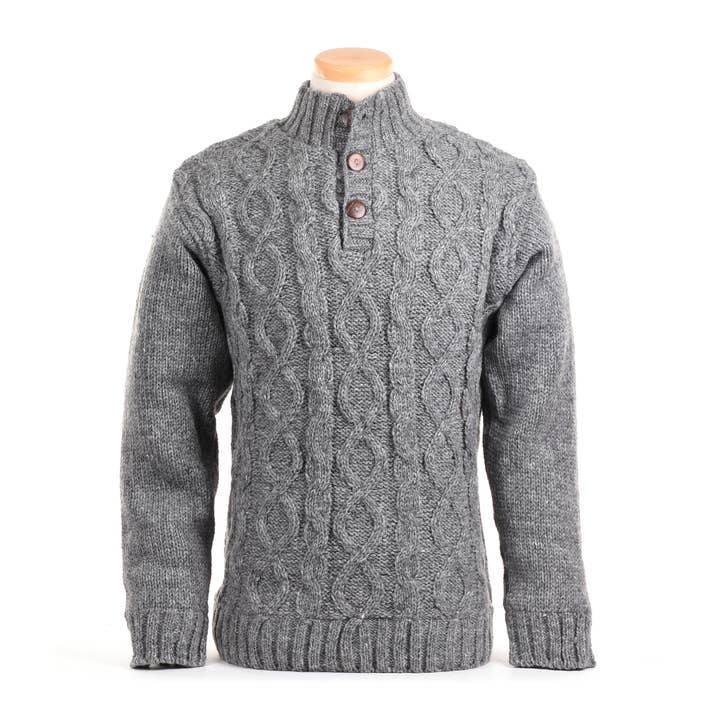 Lost Horizons Knitwear - Vente Pull en maille – homme - Connery - Pull en laine à torsades