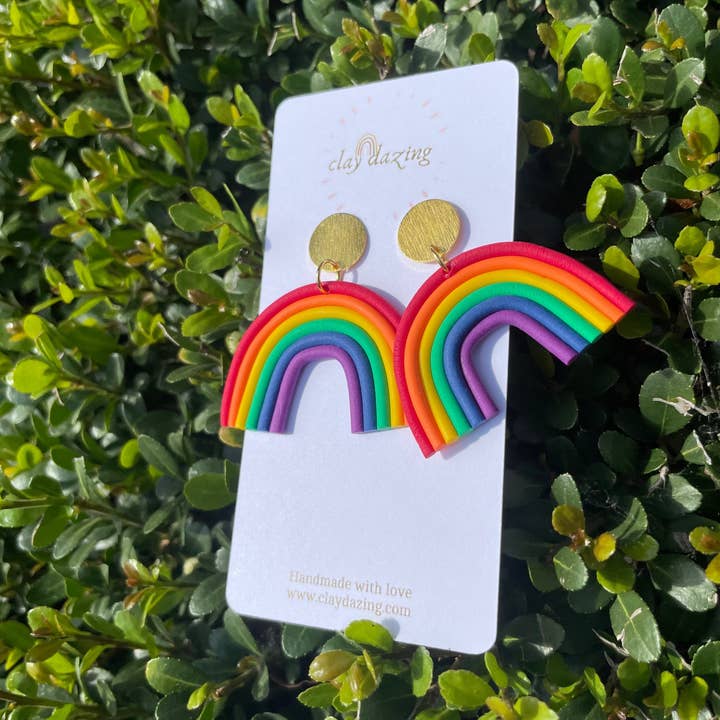 Chasing Rainbows - Simple Dangle with Brass Top for wholesale by Clay Dazing