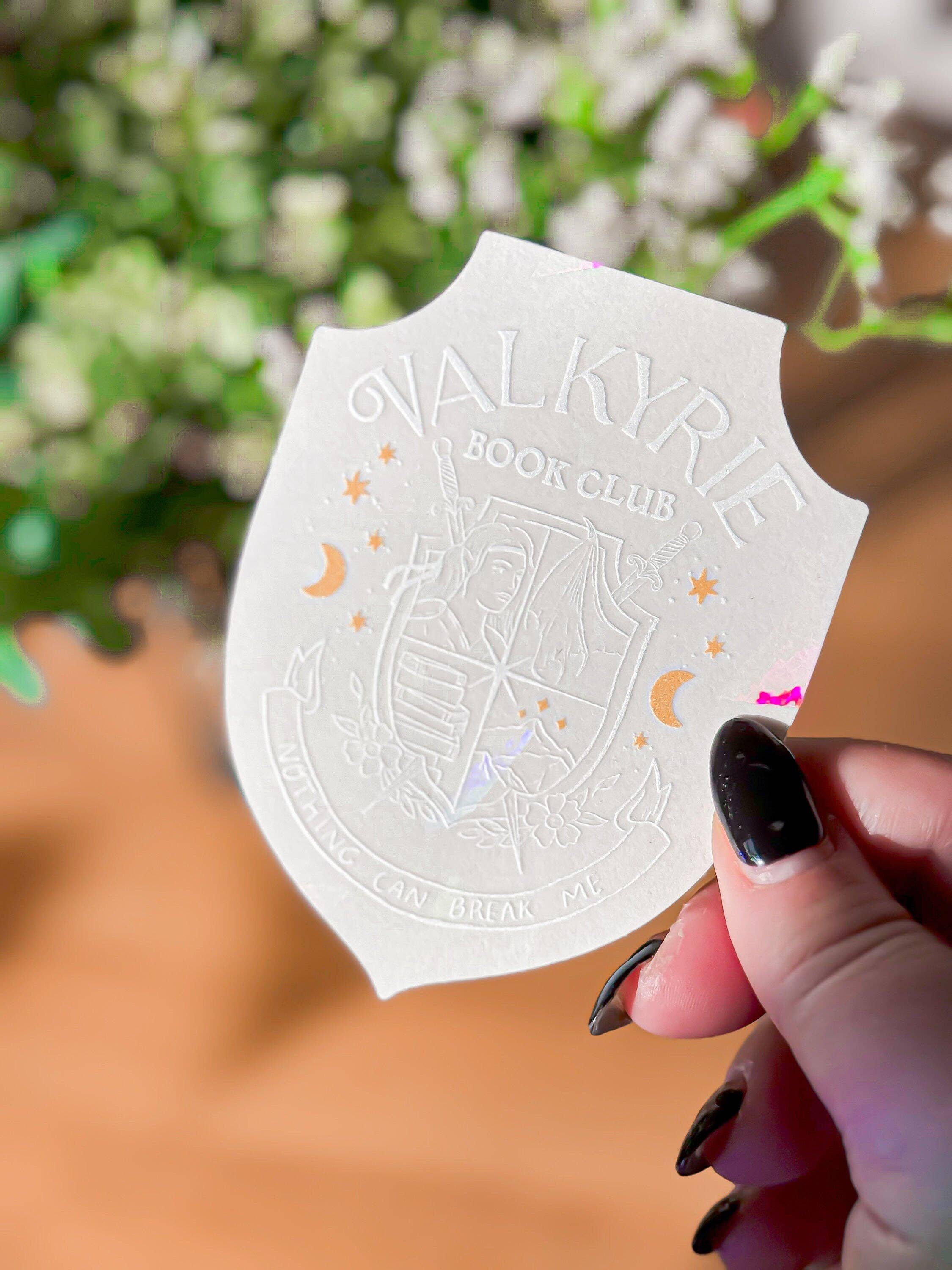 Sunbeam Shop Co - Wholesale Suncatcher - Valkyrie Book Club Suncatcher Sticker2