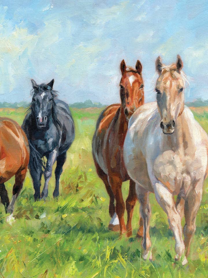 BD/Horses Painting for wholesale by Greeting Cards by Norcard