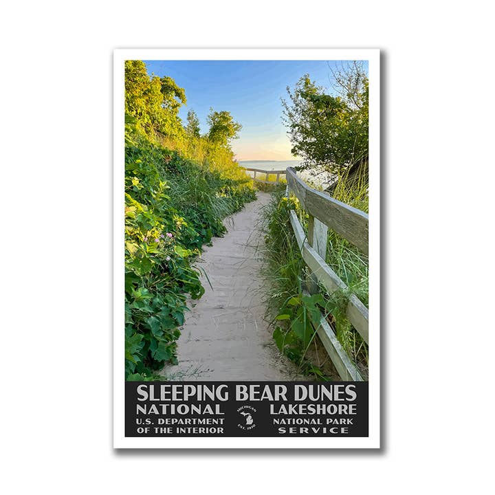 Affiche Sleeping Bear Dunes National Lakeshore, WPA (Empire Bluffs Trail) - WS pour la vente par Just Go Travel Studios