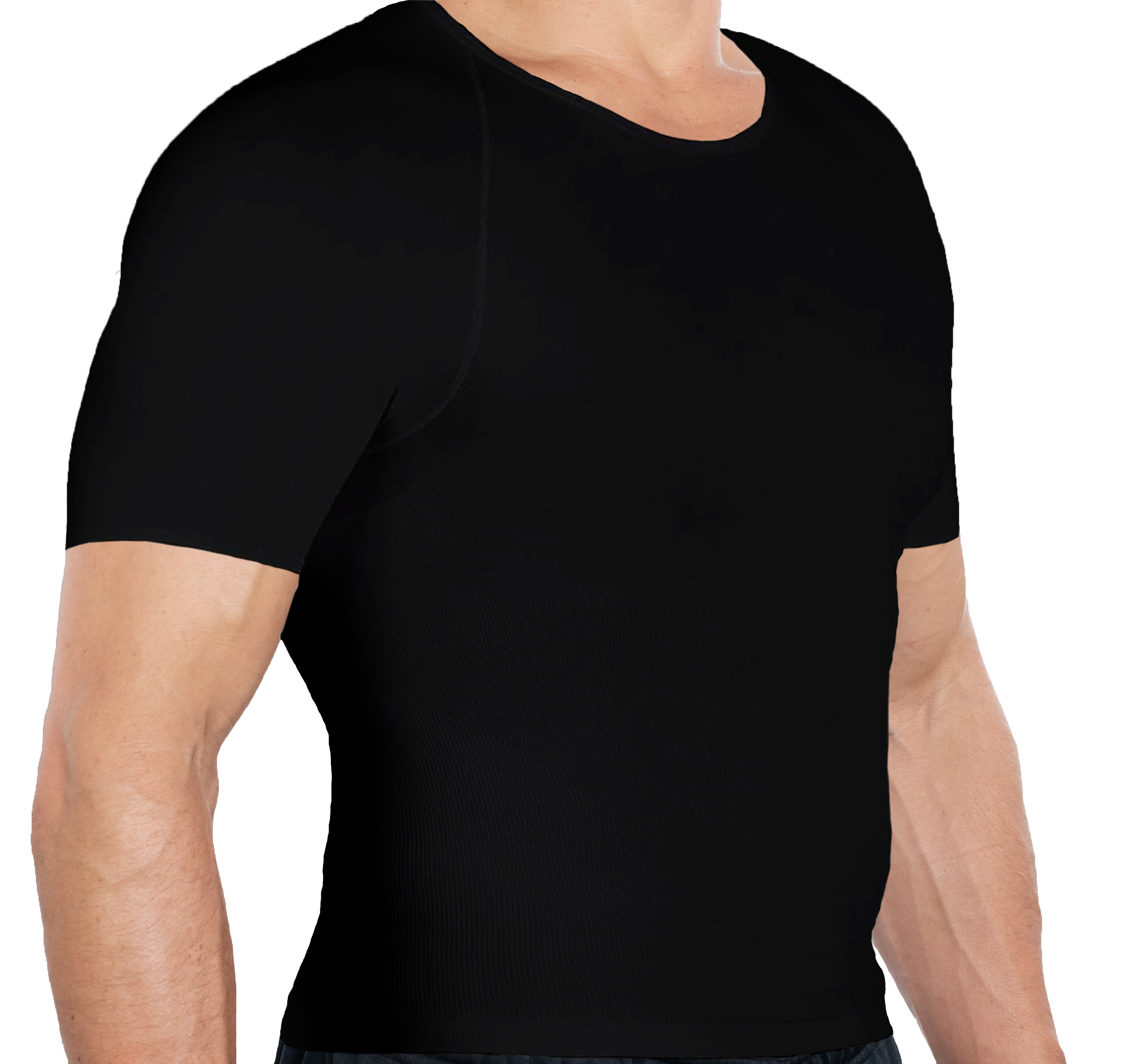 Esteem Apparel – wholesale T-shirt – men's – UltraSlim Slimming Compression Shirts Body Shaper Shirt0