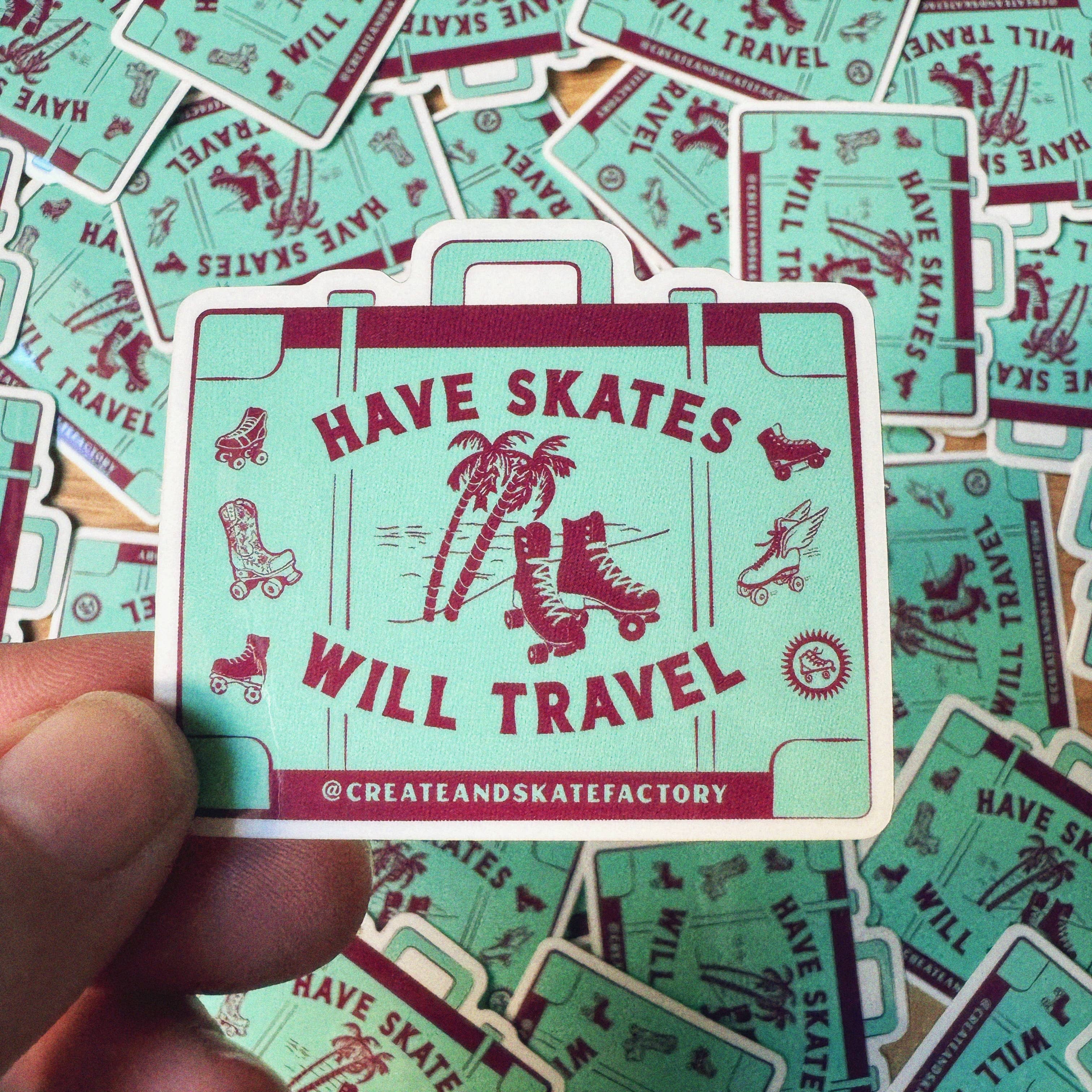 Create & Skate Factory - Wholesale Sticker - Have Skate Will Travel Vinyl Sticker0