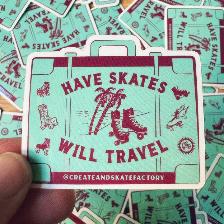 Heb Skate Zal Reizen Vinyl Sticker voor wholesale door Create & Skate Factory