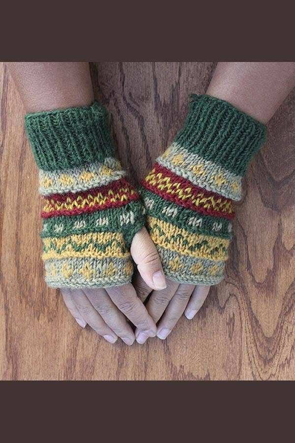 Lakhays Collection Inc. - Wholesale Hand Warmer - Winter Hand-Knit Wool Unisex Handwarmer Fingerless Gloves2
