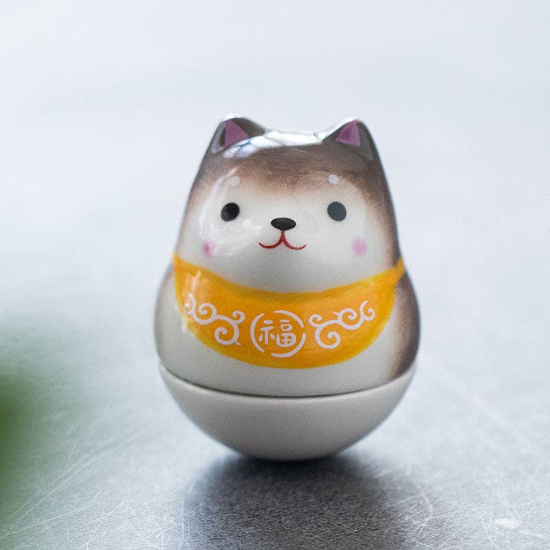 Gohobi （We cover U.S. import duties） - Wholesale Decorative Figurine - Gohobi Handmade Ceramic Shiba Inu Ornament Tumbler1