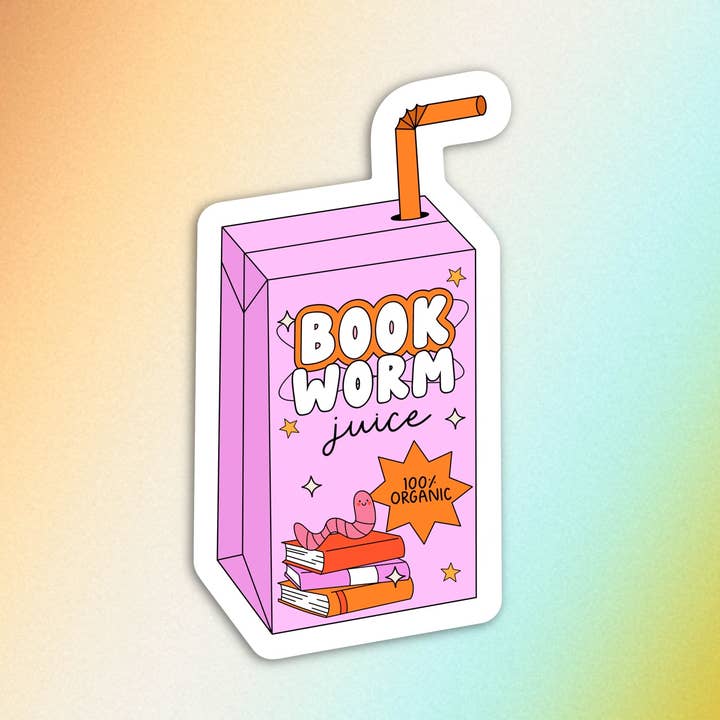 Bookworm-Saft-Aufkleber für den Großhandel von Sage and Virgo