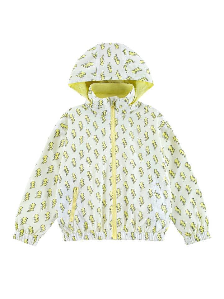 Max Reversible Rain Jacket Windbreaker, Yellow Lightning for wholesale by calonie