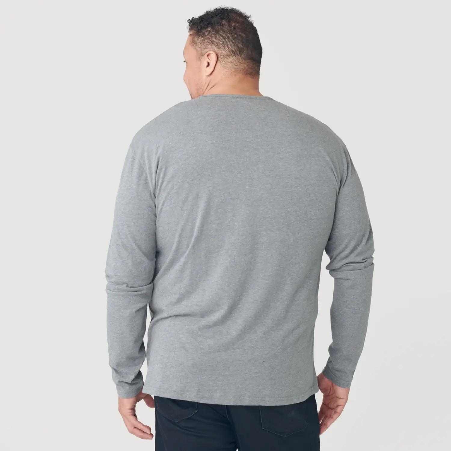 True Classic - Wholesale T-Shirt - Men's - Long Sleeve Shirt | Henley | Heather Gray6