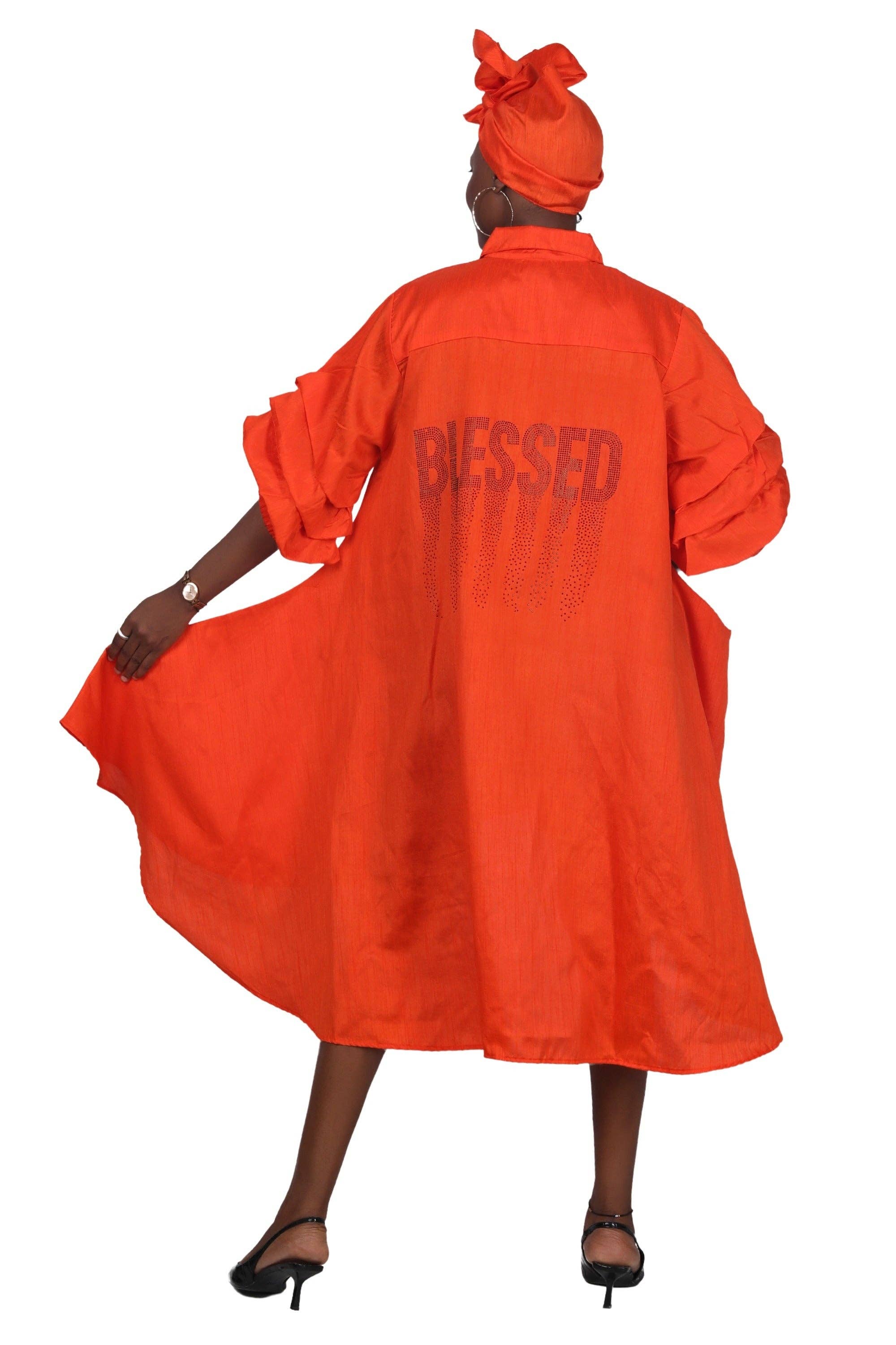 Advance Apparels - Wholesale Dress - Women's - Hi-Lo Dress w/ "Blessed" AD-2501310