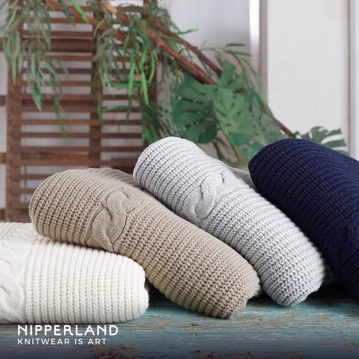 Cable Knitted Throw Blanket for Couch – 50x60 Wool Blend for wholesale by Nipperland