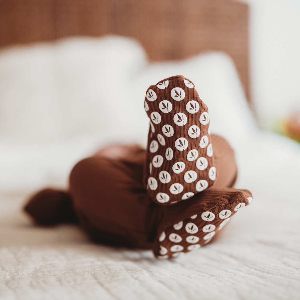 Mother Earth Brown Bamboo Baby Romper 2 Piece Set for wholesale on Faire8