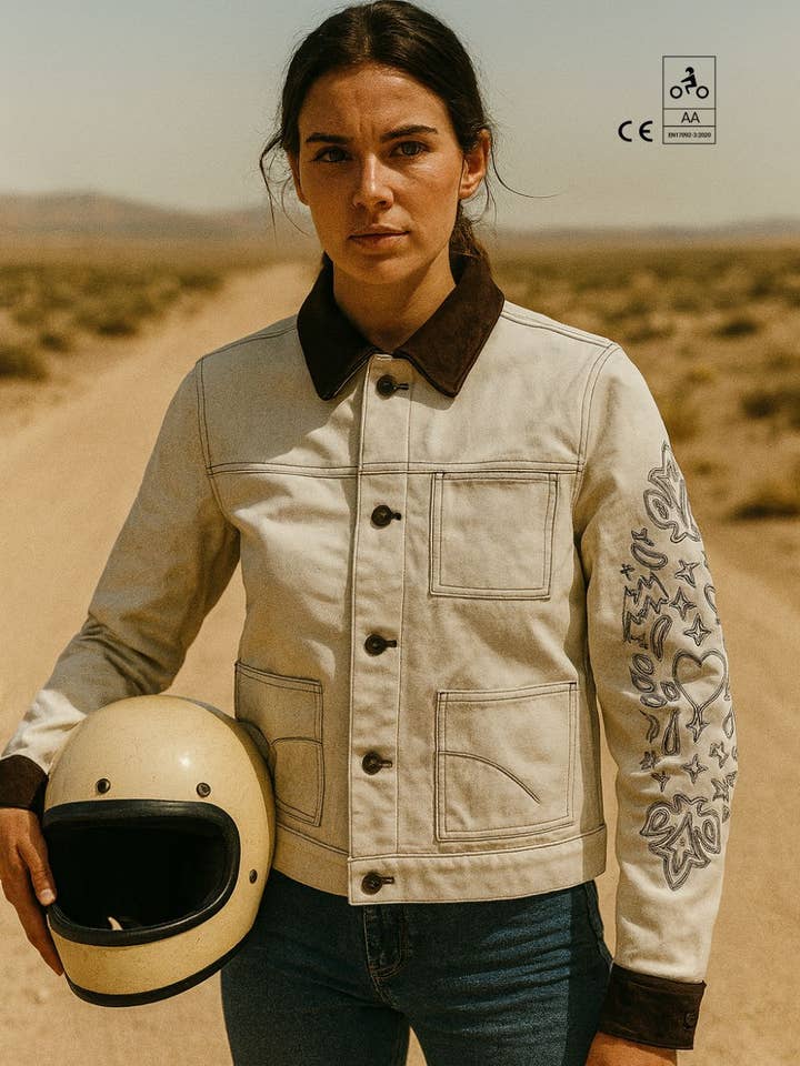 VESTE MOTO PIONEER - WILD KRAFT pour la vente par WILDUST