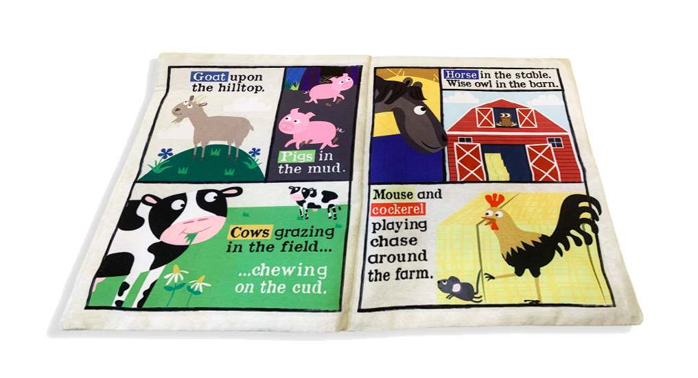 Jo & Nic's Crinkly Cloth Books - Wholesale Baby & Toddler Book (0-2) - Nursery Times Crinkly Newspaper - Farm Animals2