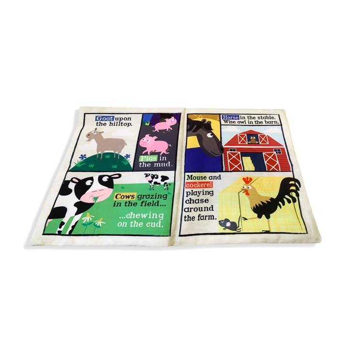 Jo & Nic's Crinkly Cloth Books - Wholesale Baby & Toddler Book (0-2) - Nursery Times Crinkly Newspaper - Farm Animals2