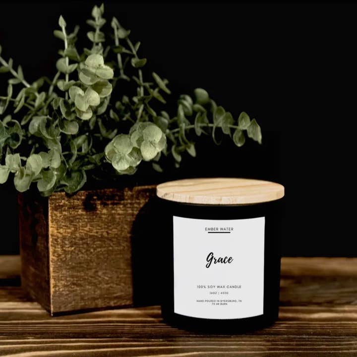 16oz Soy Candle | Grace for wholesale by The Crown and Cradle Wholesale