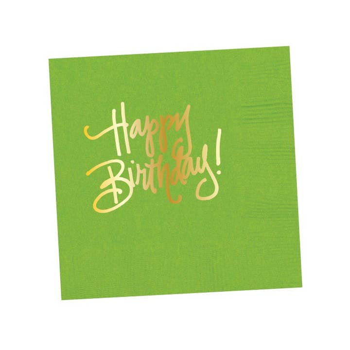 Natalie Chang - Wholesale Disposable Napkin - Happy Birthday! (16 colors) | Napkins10