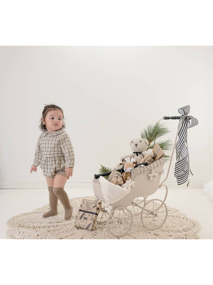 OLIVE & CRADLE - Wholesale Clothing Set - Baby - Plaid Cotton Romper